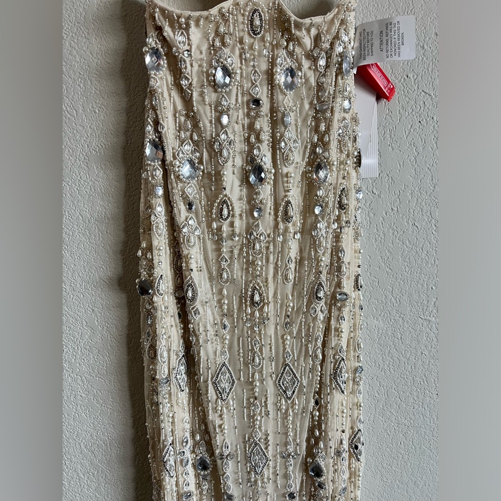 ⌛️ Captivating Mac Duggal Waist Cutout Back Slit Dress 👗#5740 - Picture 11 of 12
